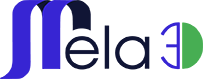 mela3d logo blue